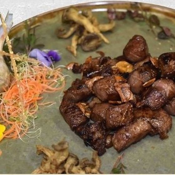 Stir-fried wagyu beef cubes